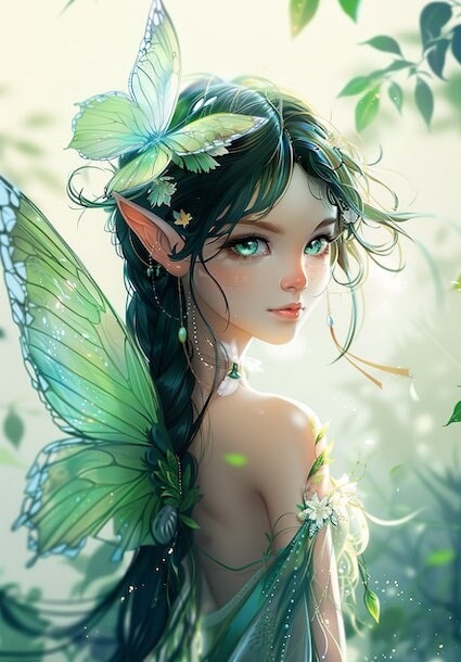 『Forest Fairy Healing.*』シーグラスアート Healing fairy
