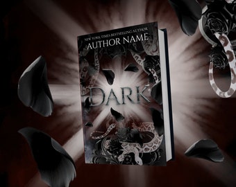 Customisable Book Cover Design | Pre-Made Dark Romance Physical Book and eBook Cover | Red Petals Black Snake PNR
