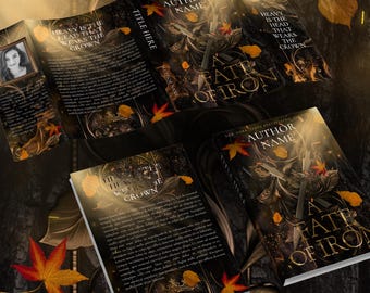 Bestseller Bundle | Pre-Made Cover Design Pack Dust Jacket, Paperback & eBook Cover | Dark High Fantasy Sword Romantasy Autumn Fire Crown