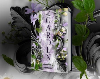 Customisable Book Cover Design | Pre-Made Regency Romance Fiction Physical Book and eBook Cover | Garden Flowers Rings Key Floral Historical