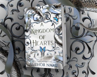 Customisable Book Cover Design | Pre-Made Romantasy Physical Book and eBook Cover | Cottage Core Blue Fantasy Butterfly Fae Flowers