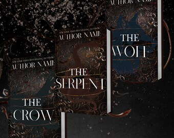 Customisable Book Cover Design Set | Pre-Made Dark Fantasy Book and eBook Covers for a Trilogy | Fae, Elf, King, Grim, Crown, Celtic History
