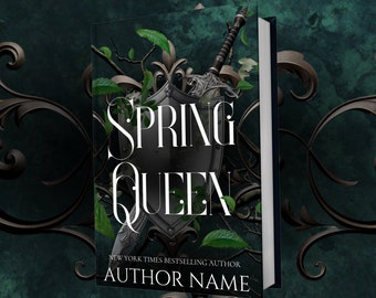 Customisable Book Cover Design | Pre-Made Fantasy Court Physical Book and eBook Cover | Green, Spring, Queen, Romantasy, Sword, Fae, Romance