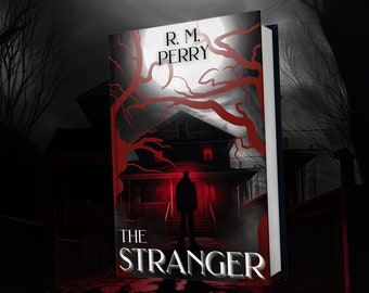 Customisable Book Cover Design | Pre-Made Mystery True Crime Physical Book and eBook Cover | Horror Spooky Red Black Trees Murder