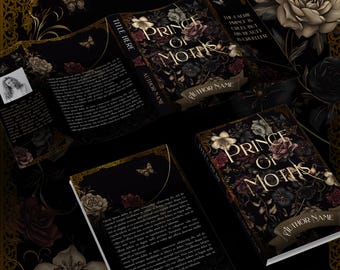 Bestseller Bundle | Pre-Made Cover Design Pack Dust Jacket, Paperback & eBook Cover | Dark Academia Witch Floral Fantasy Romantasy Fae Gold