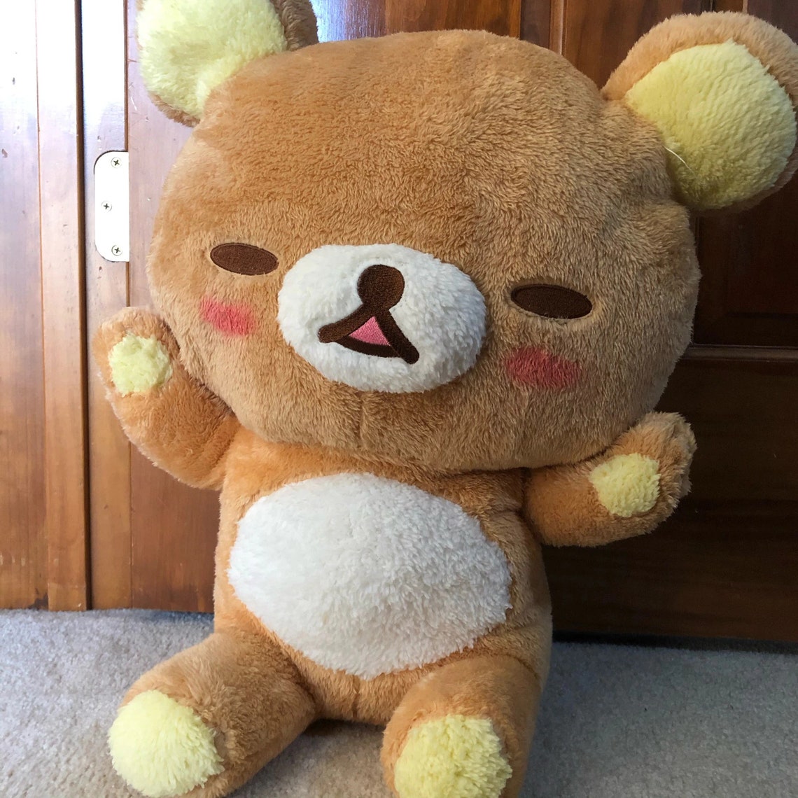 HUGE Sleepy Rilakkuma Plush 21in/55cm/ Cute Sleepy Teddy Etsy