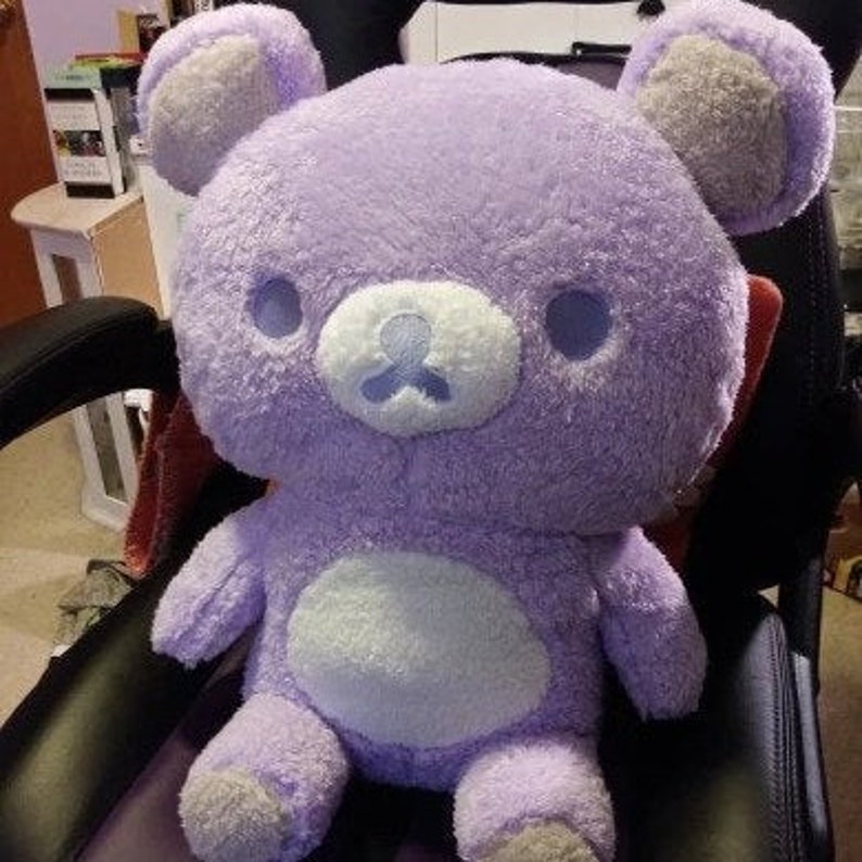 HUGE Rilakkuma Plush Purple 21in/55cm/ Cute Purple Teddy Etsy