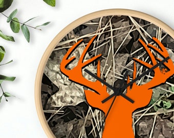 Whitetail Wall Clock, Deer Hunting Wall Clock, Deer Hunting Décor, Deer Hunting Gifts Men, Father's Day Gift Deer Hunters, Deer Gifts Dad