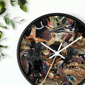 Duck Gifts Dad, Deer Hunting Gifts Dad, Pheasant Hunting Gifts Dad, Quail Hunting Gifts Dad, Turkey Gifts Dad, Wildlife Clock for Men