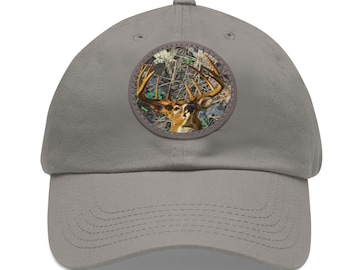 Camo Deer Hunting Cap, Deer Hunting Hat, Camouflage Deer Cap, Deer Hunter Dad Cap, Deer Hunting Gifts for Men, Camo Dad Hat, Trophy Buck Hat