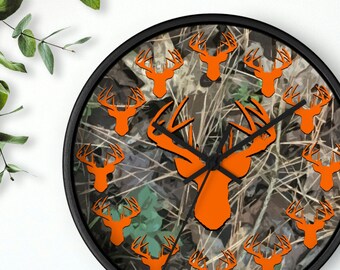 Whitetail Wall Clock, Deer Hunting Wall Clock, Deer Hunting Décor, Deer Hunting Gifts Men, Father's Day Gift Deer Hunters, Buck Wall Clock