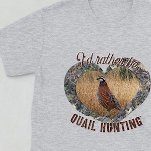 Quail Shirt, Quail Hunting t-shirt, Bobwhite Quail Shirt, gift for quail hunter, Short-Sleeve Unisex T-Shirt