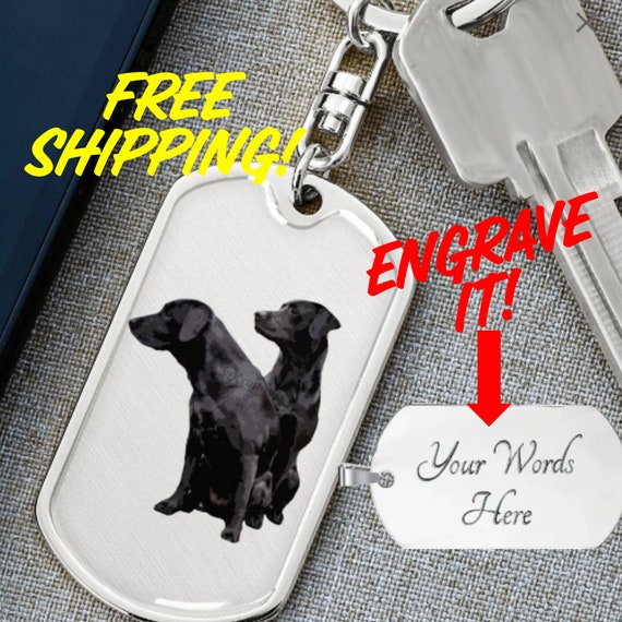 Black Labrador Gift Ideas Labrador Key Ring Personalize Etsy