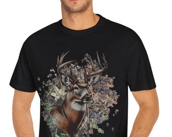 Whitetail Buck Shirt, Comfort Colors Deer Hunting Shirt, Deer Hunting Gifts for Men, Trophy Buck Tee Shirt, Deer Camo Shirt, Deer Antler Tee