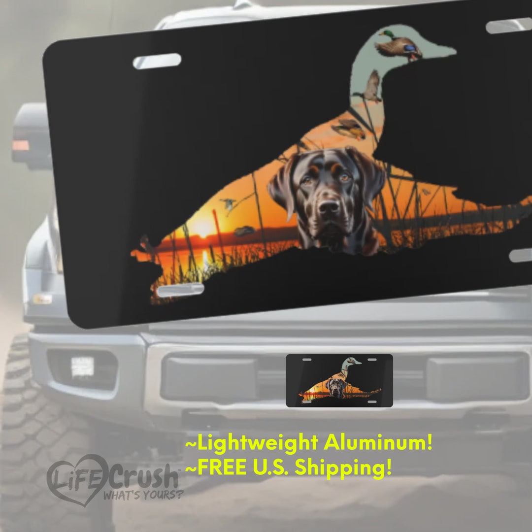 Flying Mallard License Plate, Duck Hunting License Plate, Duck Hunter