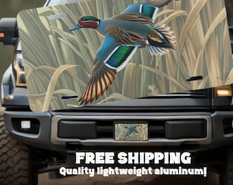 Green Wing Teal License Plate, Duck Hunting License Plate, Duck Hunter Truck Accessories, Duck Hunting Gifts for Men, Duck Truck Tag