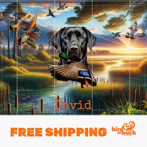 Duck Hunting Tumbler for Men, Stainless Black Labrador Tumbler, Duck Hunter Gifts, Duck Drinkware, Hunting Gifts Men, Mallard Decor Tumbler
