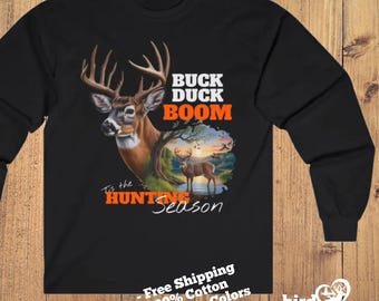 Whitetail Buck Shirt, Deer Hunting Shirt, Trophy Buck Long Sleeve Shirt, Duck Hunting Shirt, Deer Season Gifts Men, Duck Season Gifts Men