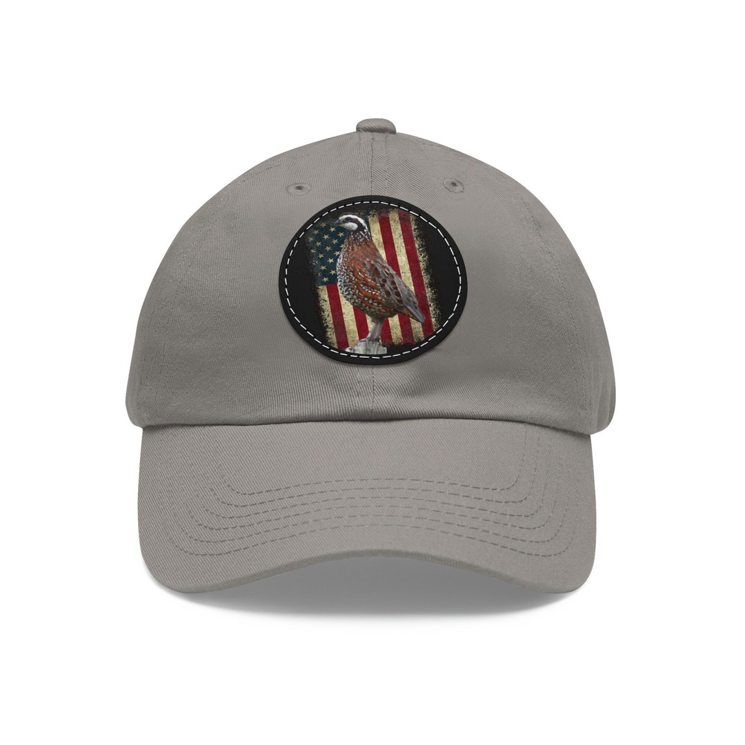 Quail Hunting Dad Hat, Quail Hunting Gifts, Patriotic Quail Cap for Dad