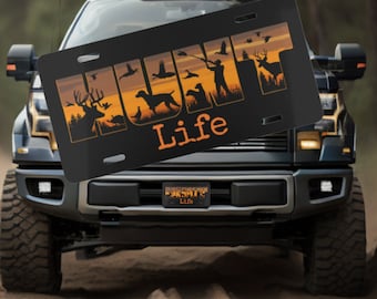 Hunt Life Deer Hunting License Plate, Deer Hunter Truck Tag, Deer Hunter Car Tag, Deer Hunting Gift Ideas, Deer Tag Men, Duck Truck Tag