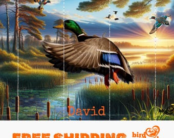 Personalized Duck Hunting Tumbler for Men, Flying Mallard Stainless Tumbler, Duck Hunter Gifts, Duck Drinkware, Duck Hunting Gifts Men,