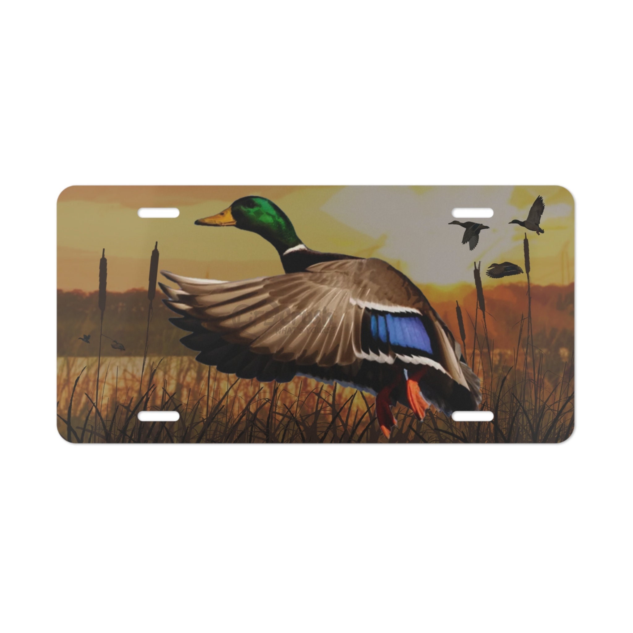 Flying Mallard License Plate, Duck Hunting License Plate, Duck Hunter