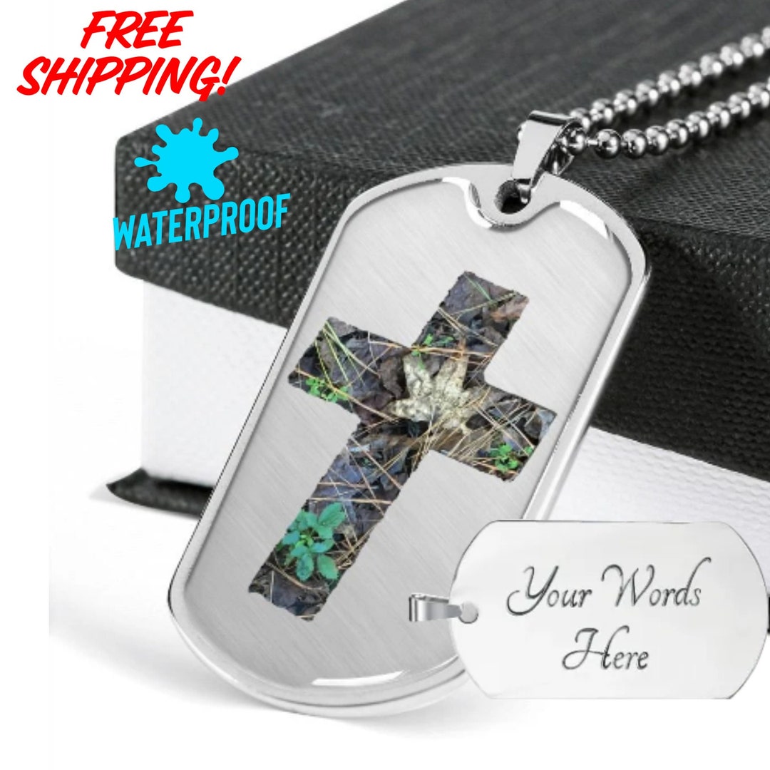 Camo Cross Necklace for Men Camouflage Gifts for Christians - Etsy