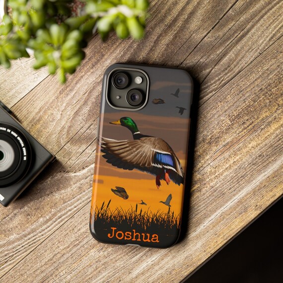 Personalized Phone Case for Men, Duck Hunting Phone Case, Flying Mallard Phone Case, Duck Hunting Gifts, Duck Hunter Tough Case Dad Personalized Phone Case for Men, Duck Hunting Phone Case, Flying Mallard Phone Case, Duck Hunting Gifts, Duck Hunter Tough Case Dad