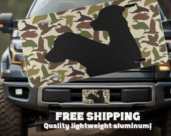 Duck Hunting Truck Front License Plate for Men, Labrador Truck License Plate, Flying Mallard Front License Plate, Duck Hunting Gifts for Men
