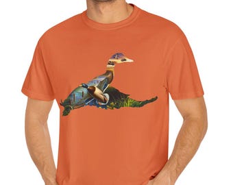Duck Hunting T-Shirt, Flying Mallard Shirt, Comfort Colors Shirt for Duck Hunters, Unisex Cotton Shirt, Duck Hunter Gifts, Duck Gifts Men
