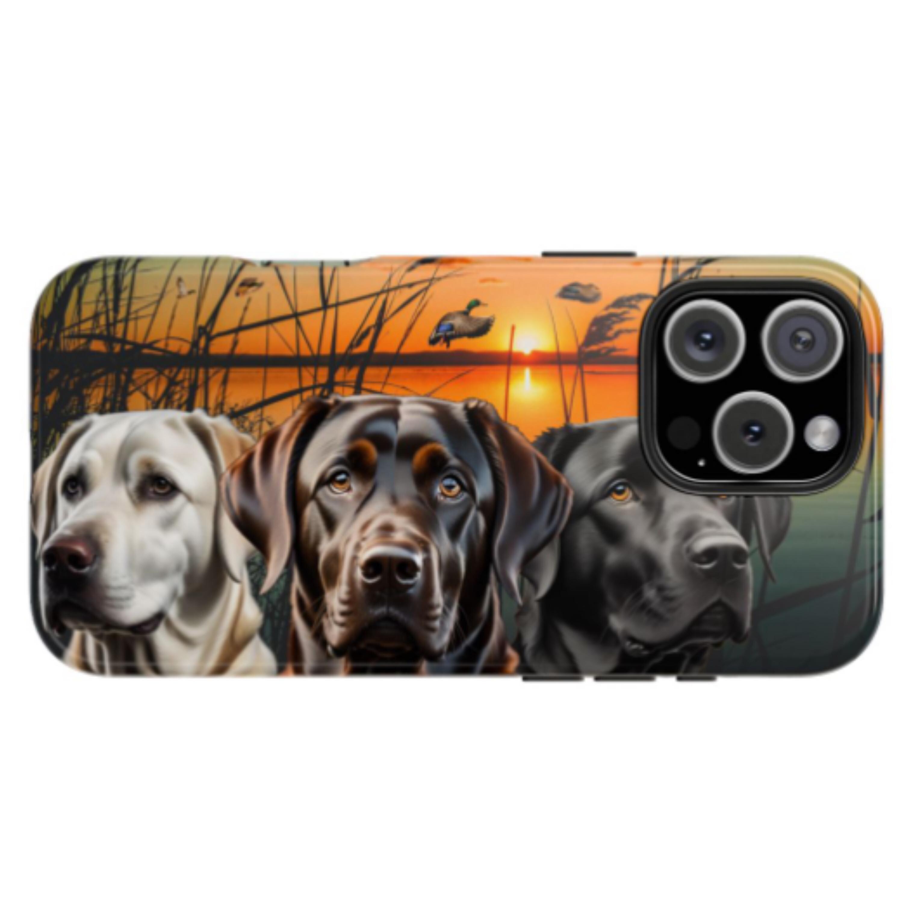 Labrador Retriever iPhone Case, iPhone 15 Case, Duck Hunting iPhone Tough Case, Duck Hunting Gifts for Men, Labrador Retriever Gifts