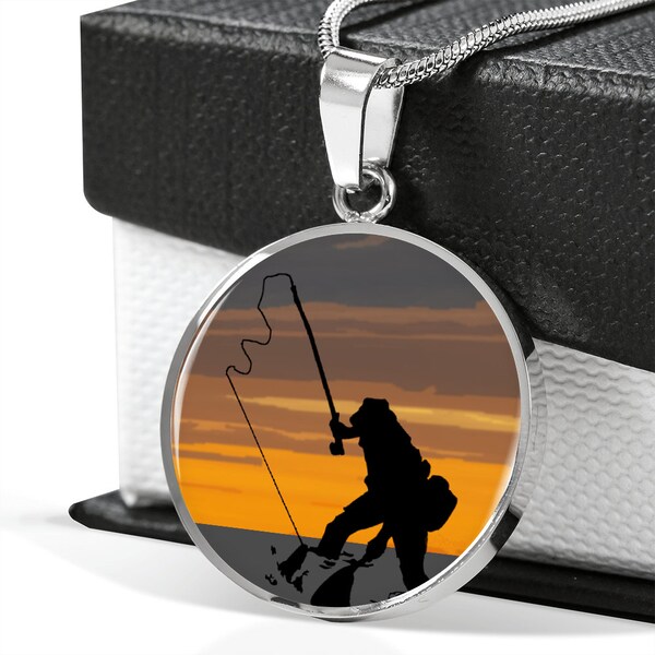 Fly Fishing Necklace Etsy