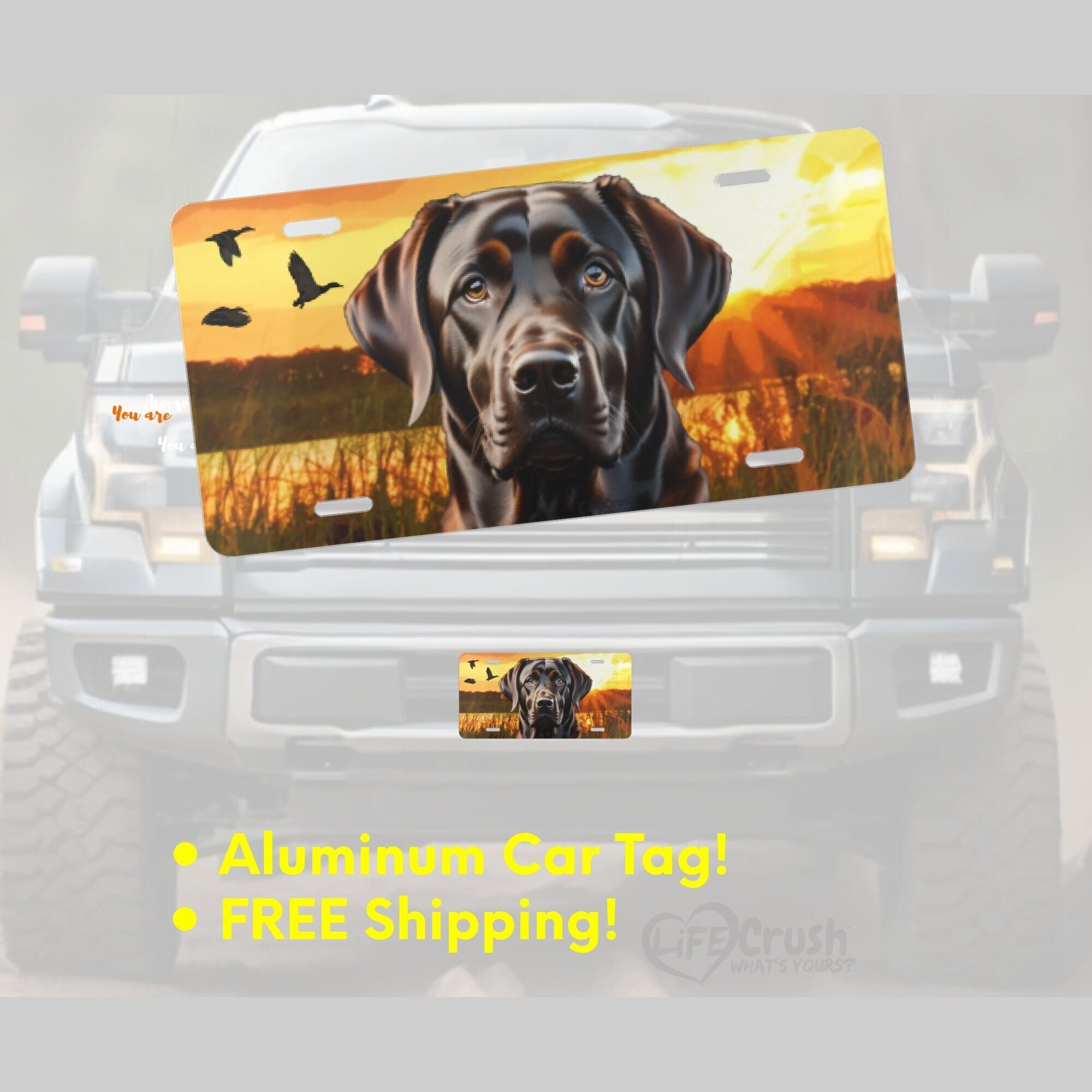 Chocolate Labrador License Plate Duck Hunting License Plate Etsy