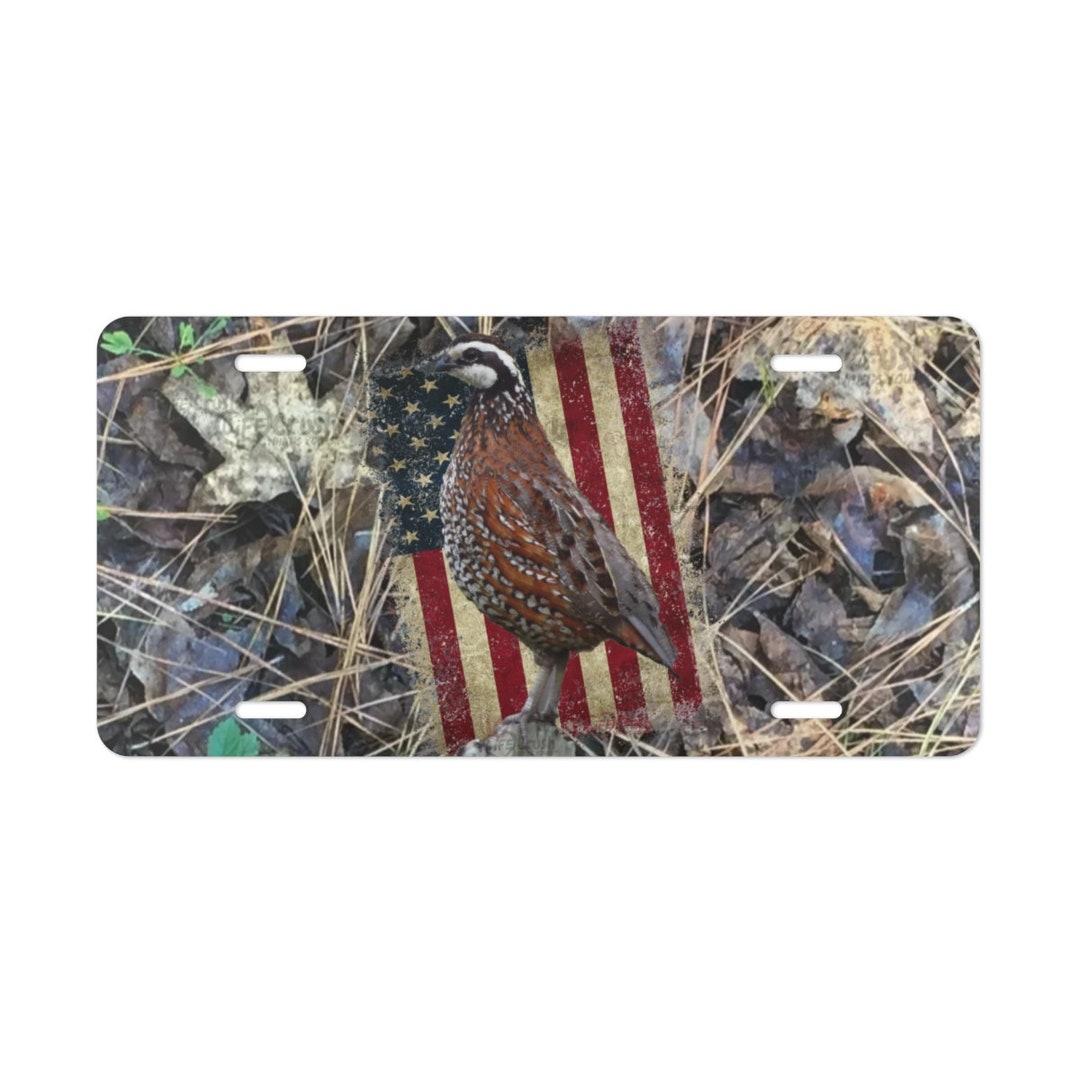 Bobwhite Quail License Plate, Quail Hunting Gifts, Quail Hunter Car Tag