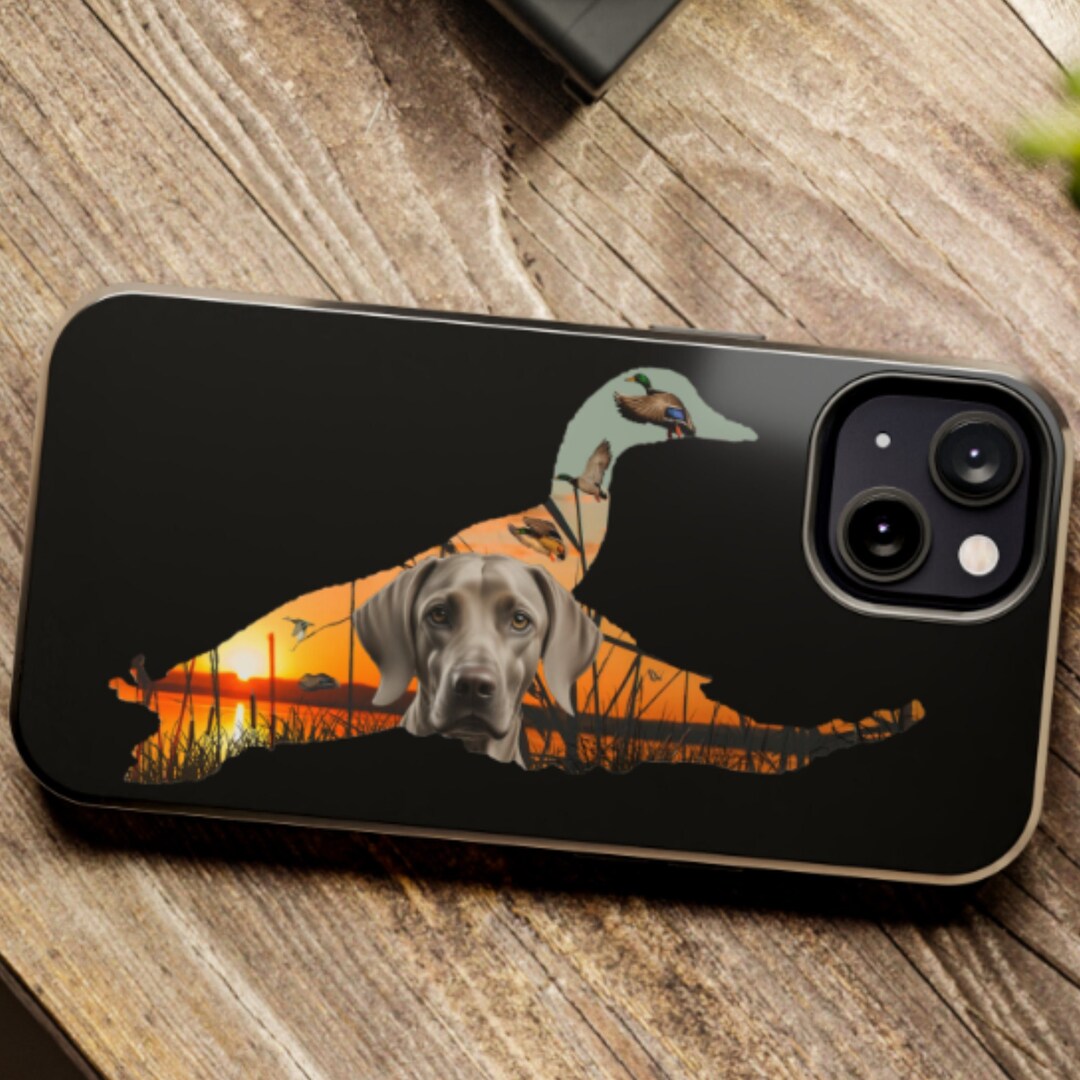 Flying Mallard iPhone Tough Case, Weimaraner iPhone Case, Duck Hunting