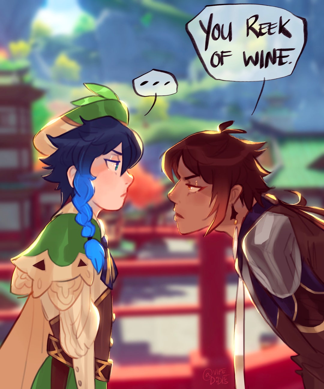 Wine Genshin Impact Art Print Etsy