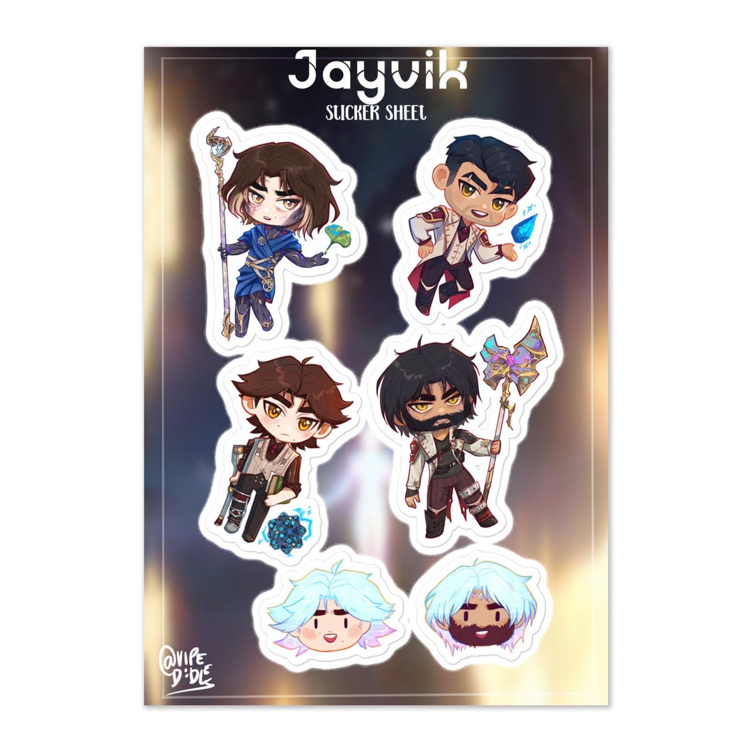 Jayvik Sticker Sheet Arcane Etsy