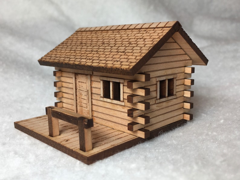 HO scale log cabin kit 187 scale Etsy