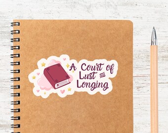 A Court of Lust and Longing Kindle Sticker, ACOTAR Romance Bookish Water Bottle Sticker, Book gifts