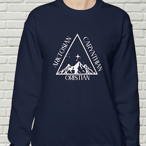 Una sudadera de rito de sangre inspirada en la corte de llamas plateadas, rito de sangre ilirio Nesta Archeron, sudadera ACOSF, camisa ACOMAF, Booktok