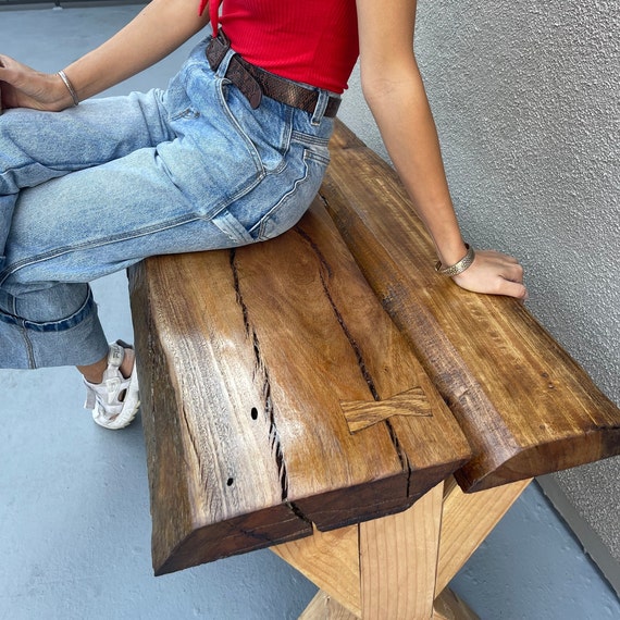 Eucalyptus bench on sale