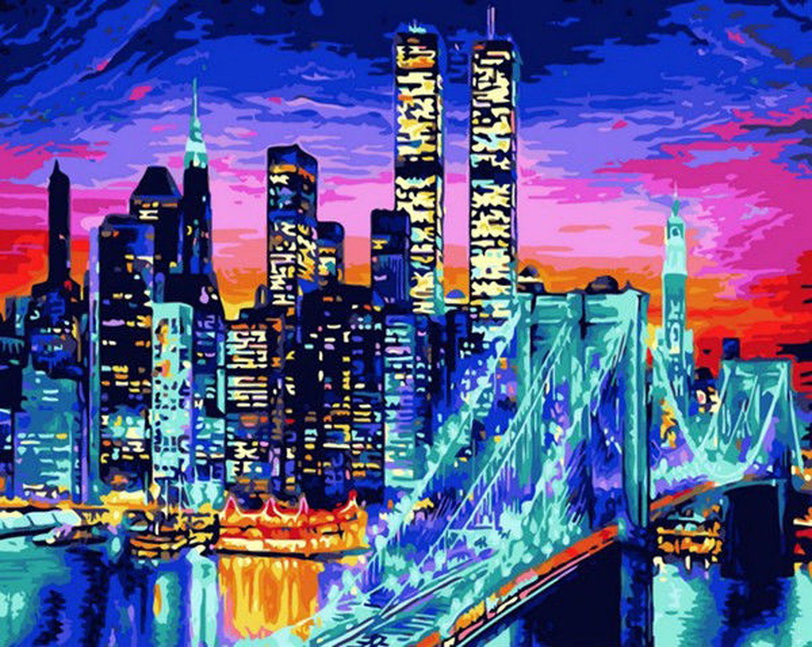 Картина на холсте Бруклинский мост 40 50