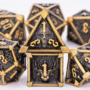 DnD Dragon Metal Dice Polyhedral Dice Set for Dungeons and Dragons, D&D Dice Set for RolePlayingDice, Dragon Dice, D20 Dice, d and d dice AL02 (Pic 1 Dice)
