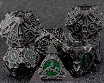 Polyeder dnd Würfel, Dungeons and Dragons, Rollenspiel Würfel, Dnd Metallwürfel, Volles Würfelset für MTG RPG, D20 D6 D10 D12 D8 Würfel