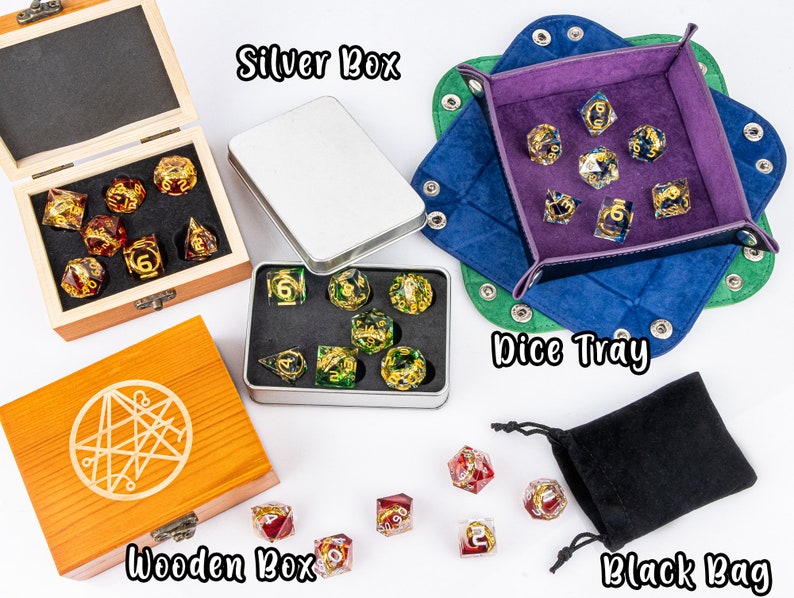 Best Price Polyhedral Resin D&D Dice Set, Handmade Sharp Edge Resin Dice, Board Games Dice, Resin DnD Dice, d and d dice, zdjęcie 10