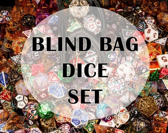 Borse cieche per dadi misteriosi per Dungeons and Dragons -DND DICE- Set di dadi fortunati per te!! - Set di dadi dnd solidi cavi in resina metallica di stili multipli