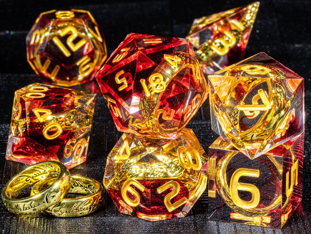 Lord of Dice. One Rings Dnd Dice, Handmade D&D Dice, the Rings Dice