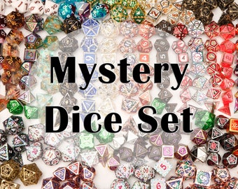 Blind Bags mit Mystery Dice für Dungeons und Drachenspiele - Mehrere Stile Metal Resin Hohlkörper dnd Würfelset - Lucky Dice Set für Sie!