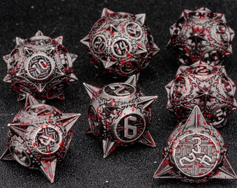 Polyhedral DND Metal Dice Set | DND Dice for Role playing games | Dungeons and Dragons | D&D Dice | D20 dice | Dice set dnd | metal dice set