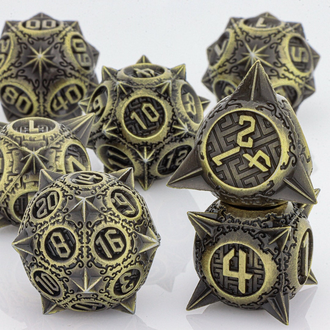 Polyhedral Dnd Dice Set for Dungeons and Dragons Metal Dice DND Dice